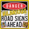 The Gifted Stationary 2026 Square Wall Calendar - Danger, Hilarious Road Signs Ahead - 16-Month Funny Corner Theme with 180 Reminder Stickers (12 x 12 In)
